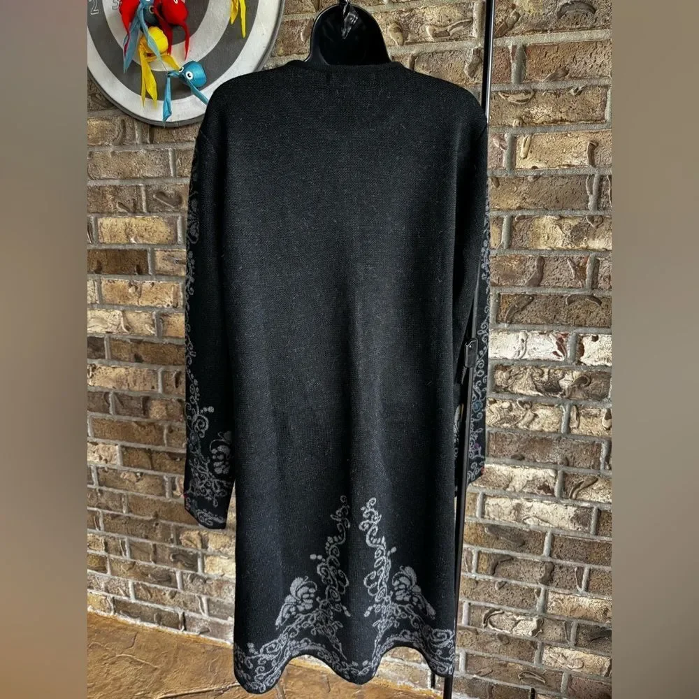 North Style Peruvian Alpaca Long Cardigan Size Large - Picture 6 of 13